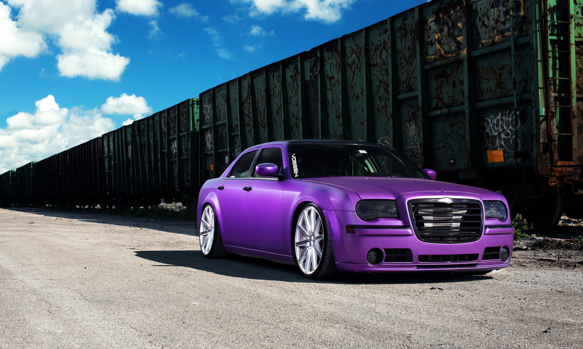 chrysler vossen roues violet avant