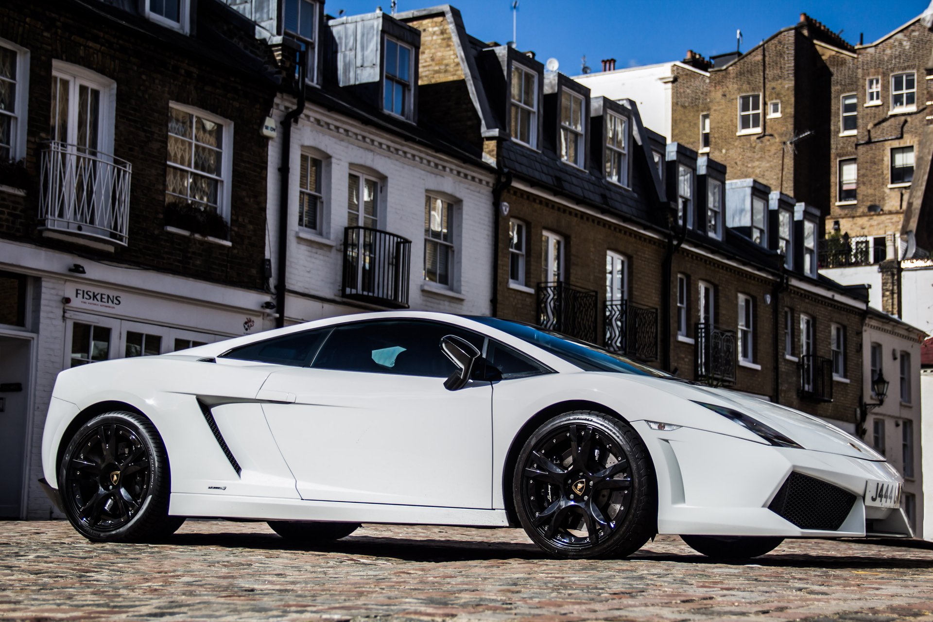 lamborghini gallardo lp560-4 blanco edificio cielo lamborghini