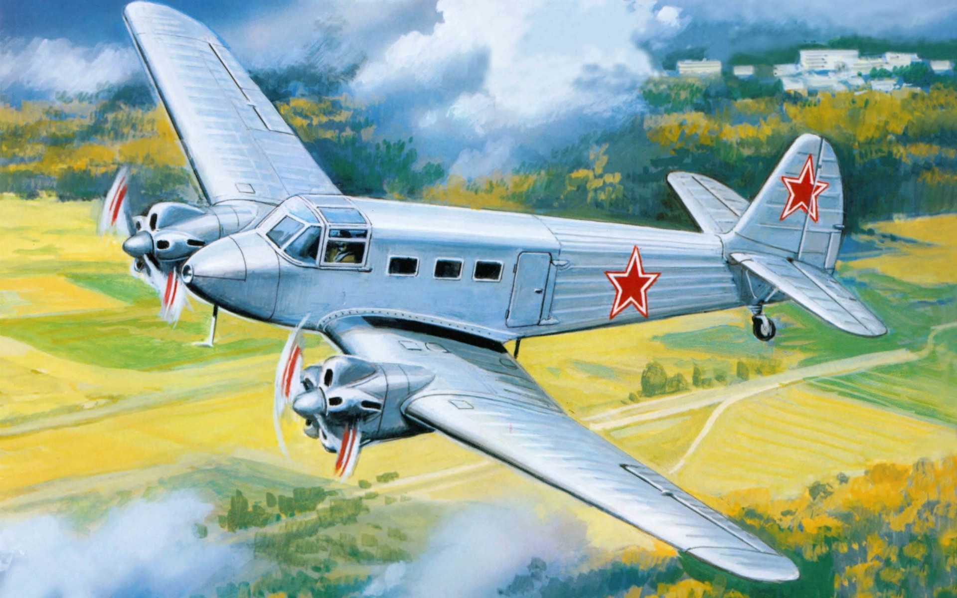 freight plane art yak-8 soviet