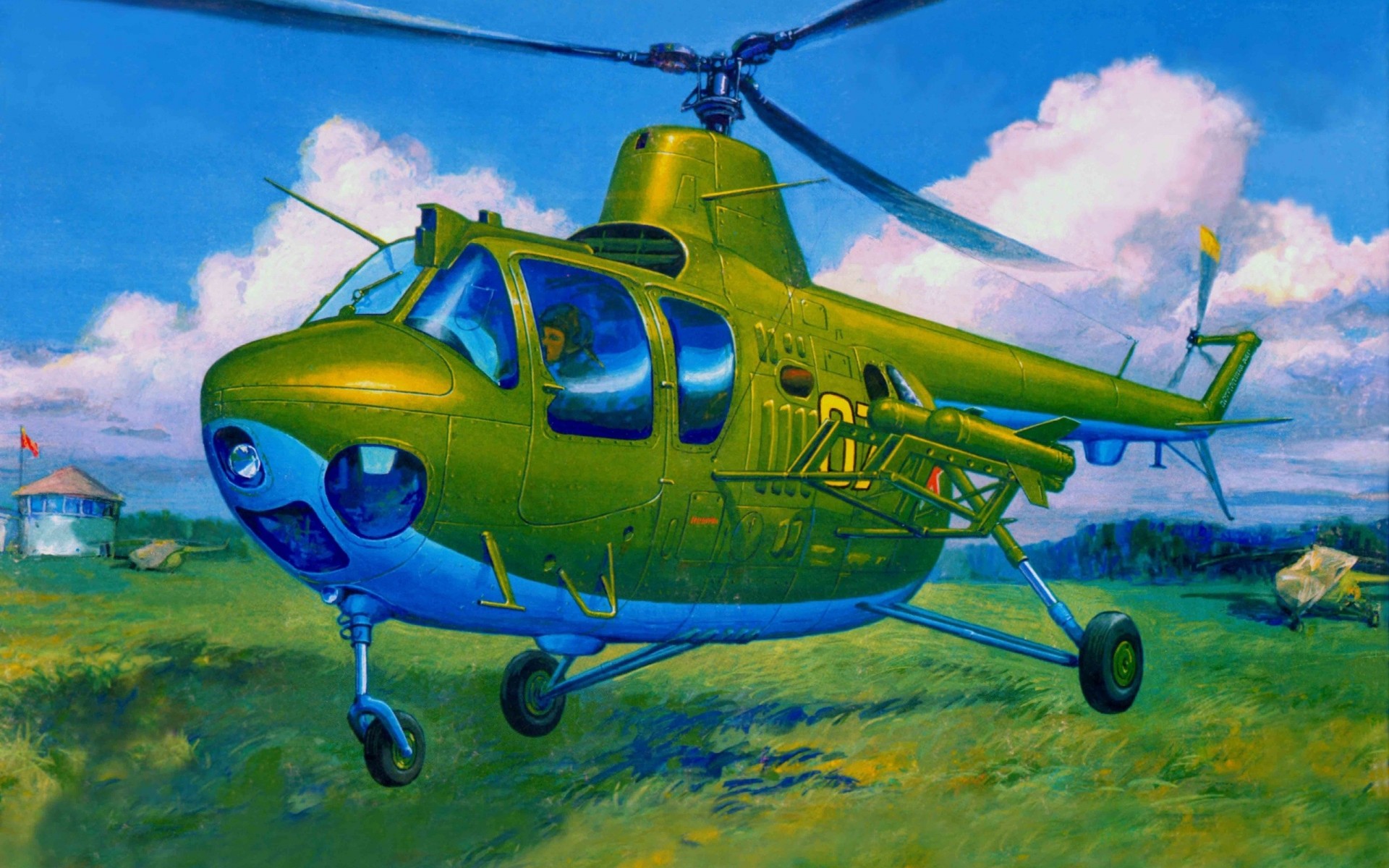 art polyvalent hélicoptère léger choc mi-1mu