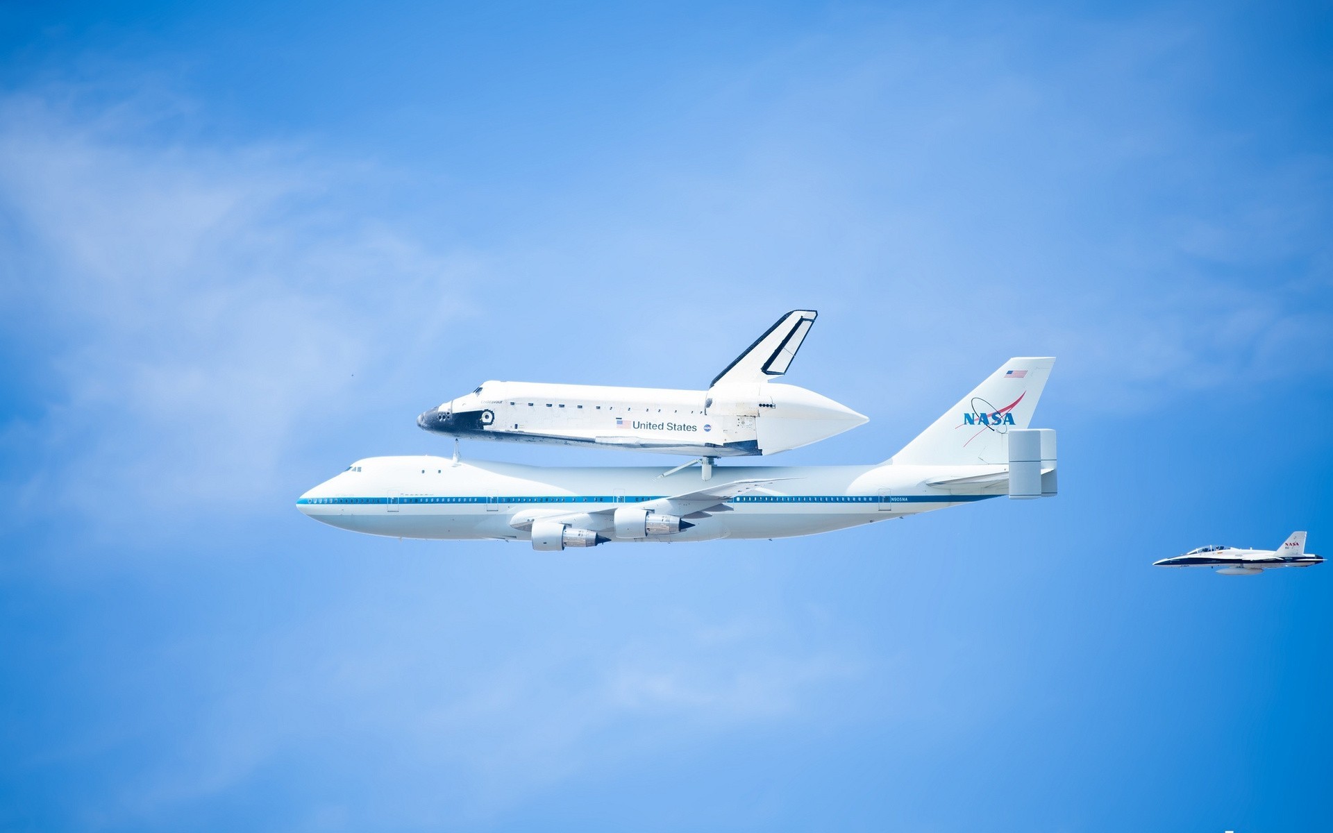 shuttle flugzeug boeing himmel