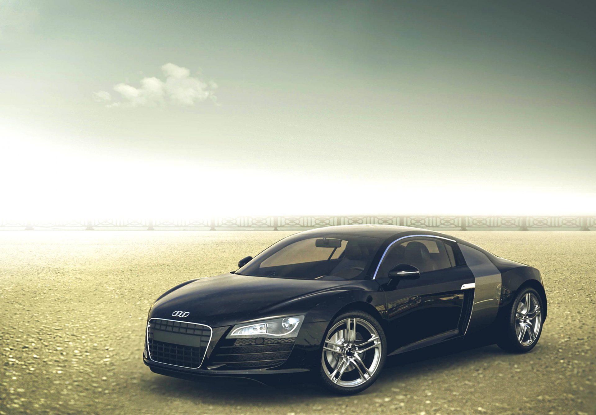 audi r8 black front