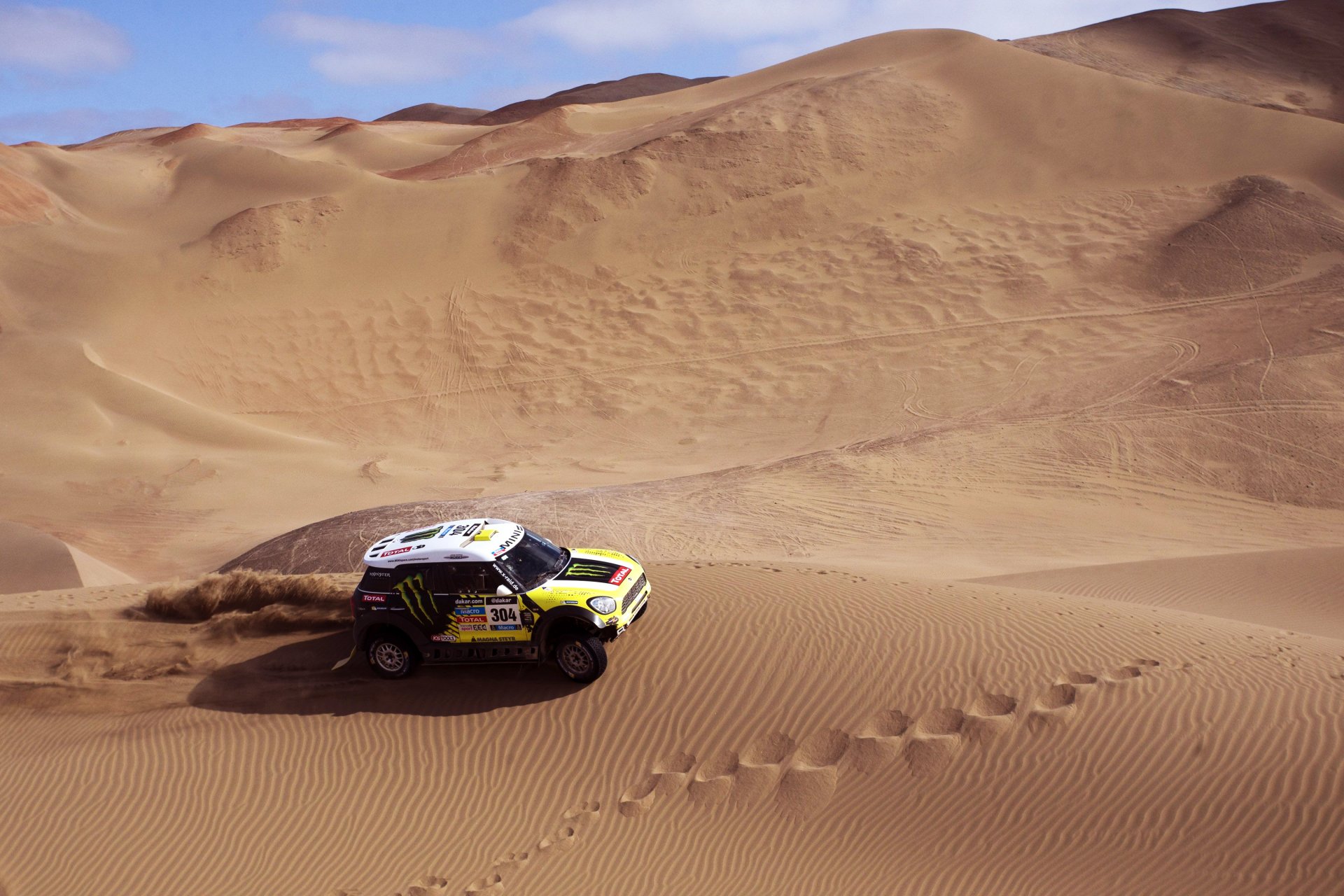 mini mini cooper mini dakar x-raid rally side view suv dune sand 2014 race sport