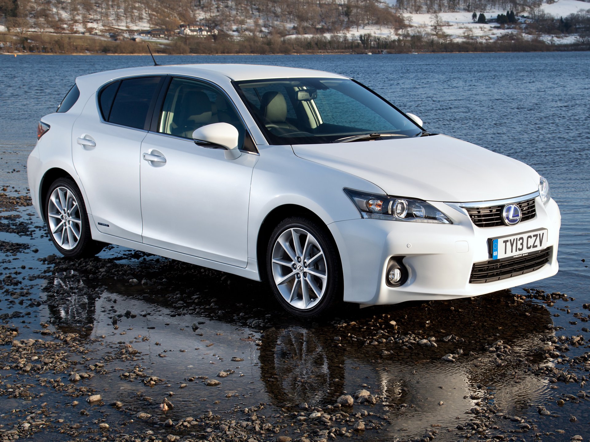 lexus ct 200h blanc voiture fond d écran