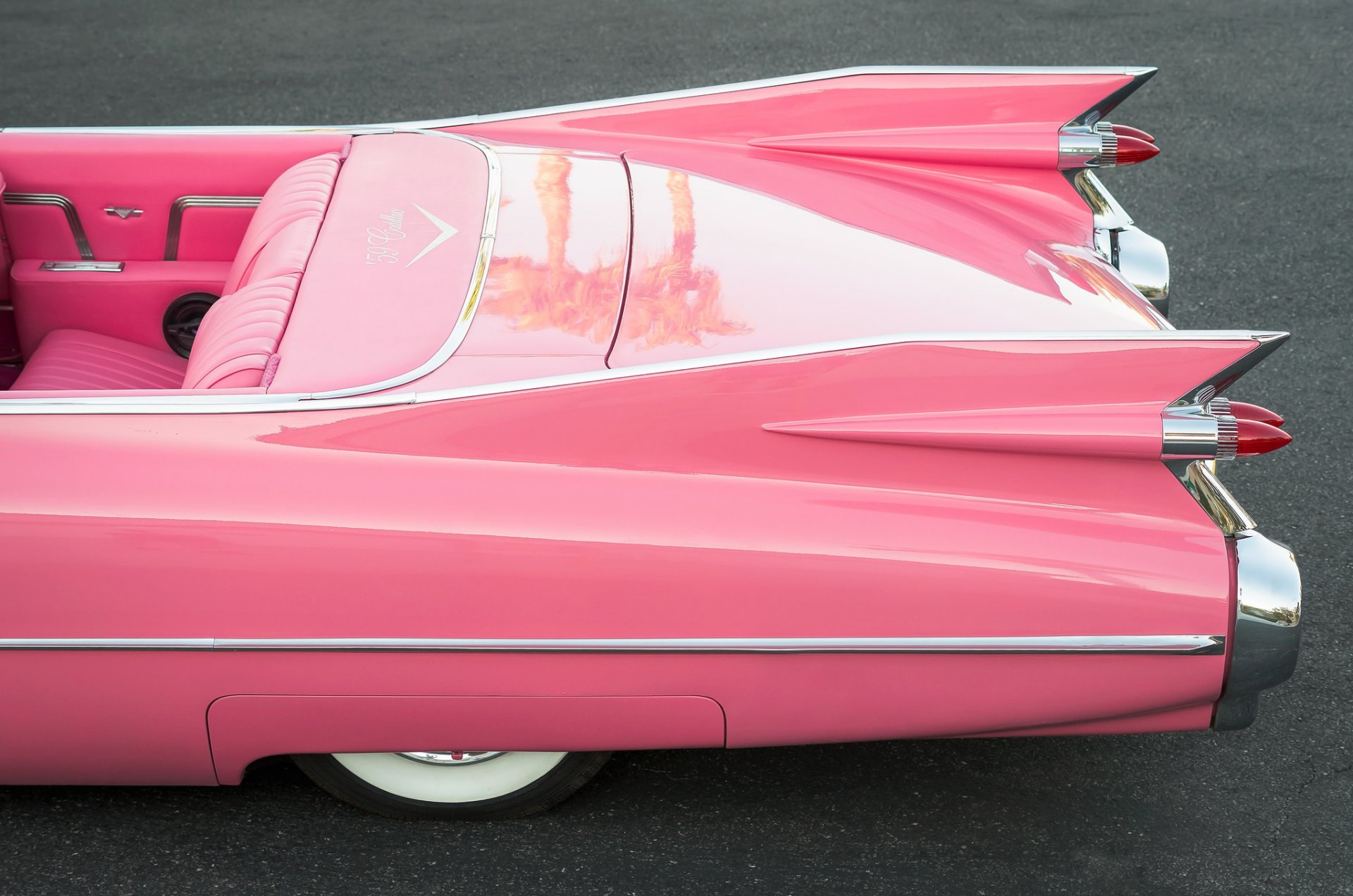 1959 cadillac convertible faros vista lateral convertible retro