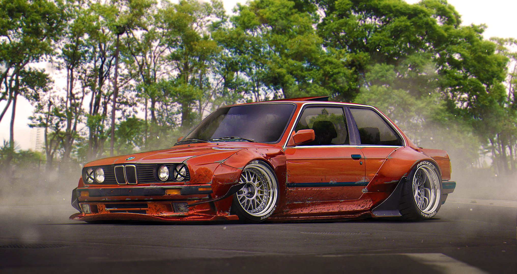 bmw m3 e30 rb position rouge avenir tuning par khyzyl salem