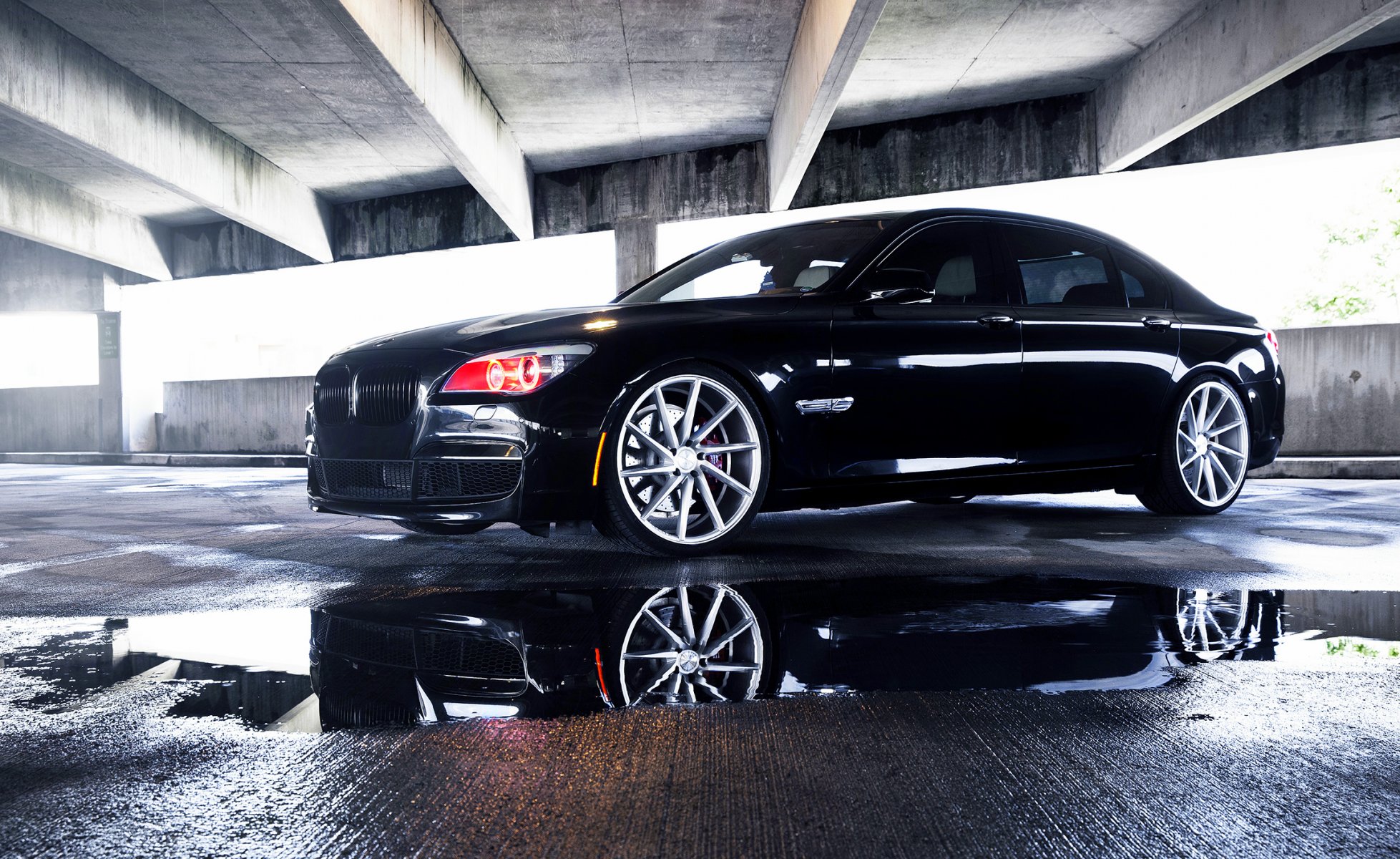 bmw 750li black vossen wheel