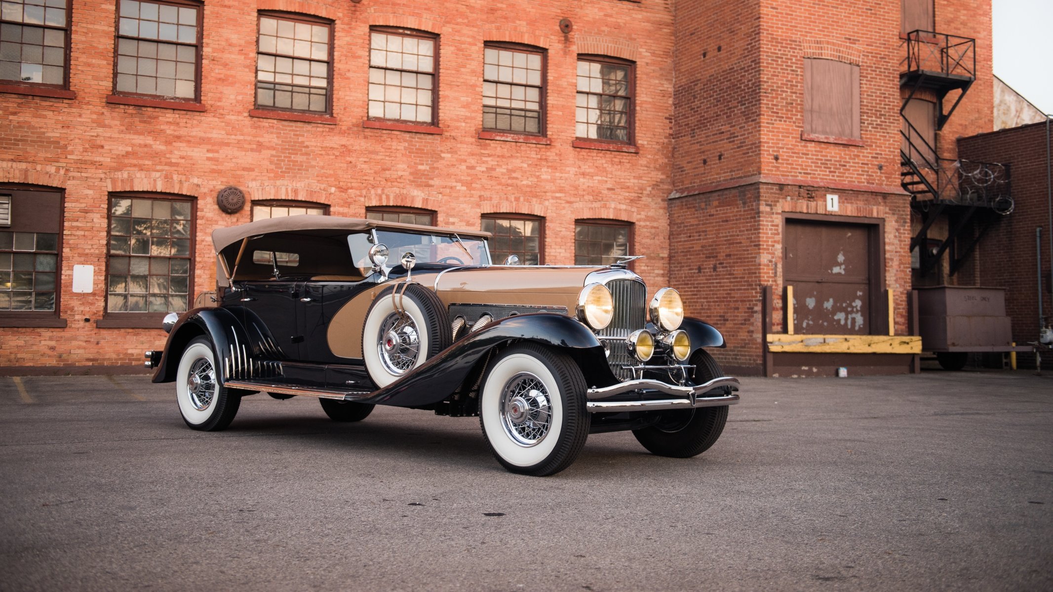 1935 duesenberg sj double capot de cabriolet lwb lagrande