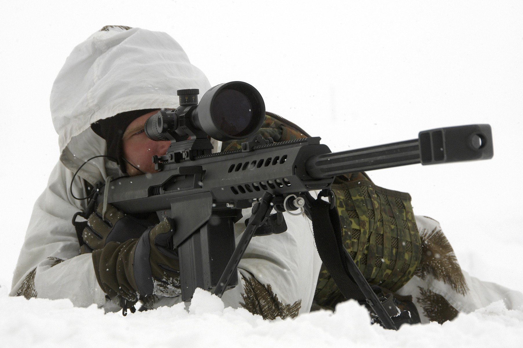 sniper optique hiver homme fusil neige tireur