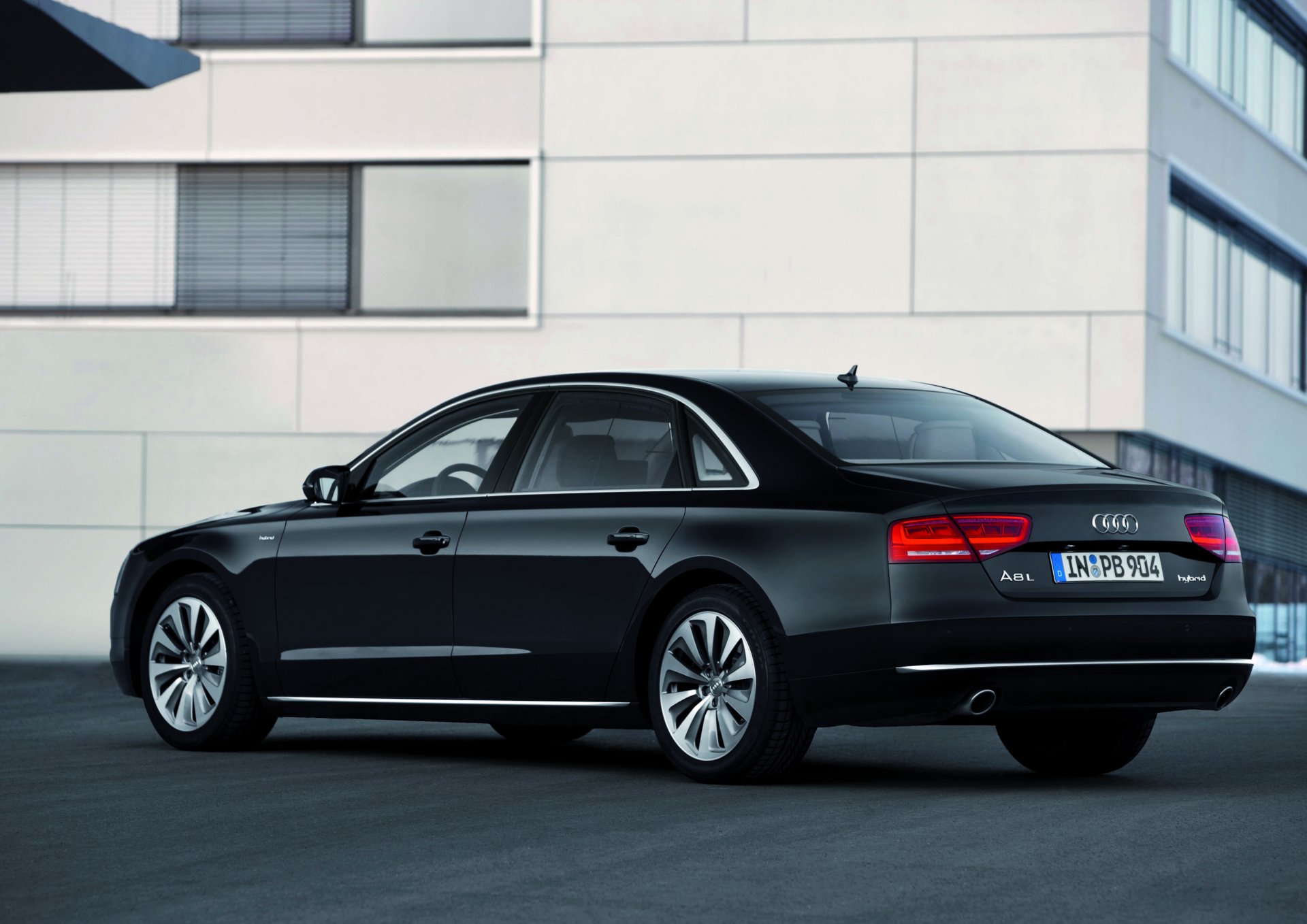 audi a8l negro coche número tronco puertas