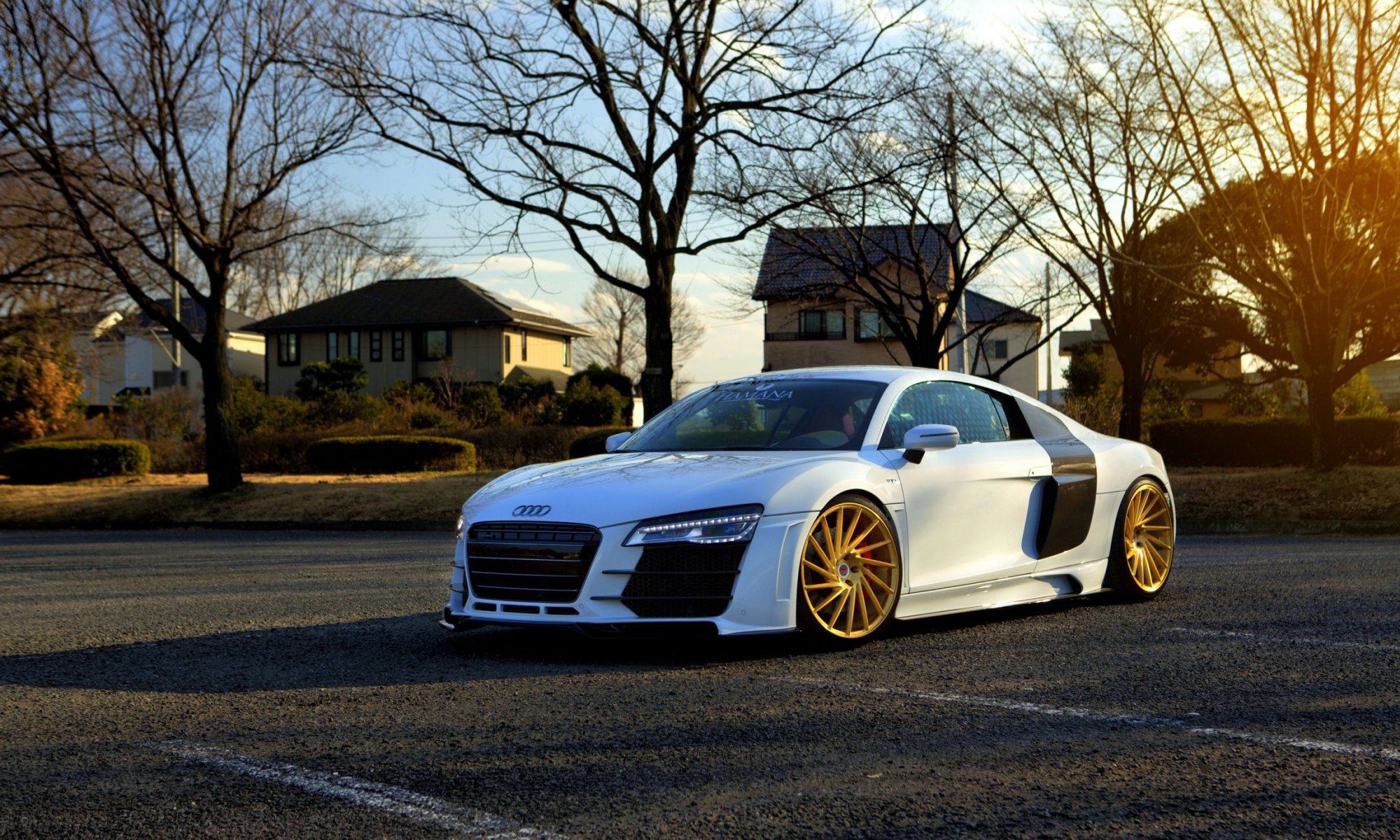 audi r8 blanc vossen roues