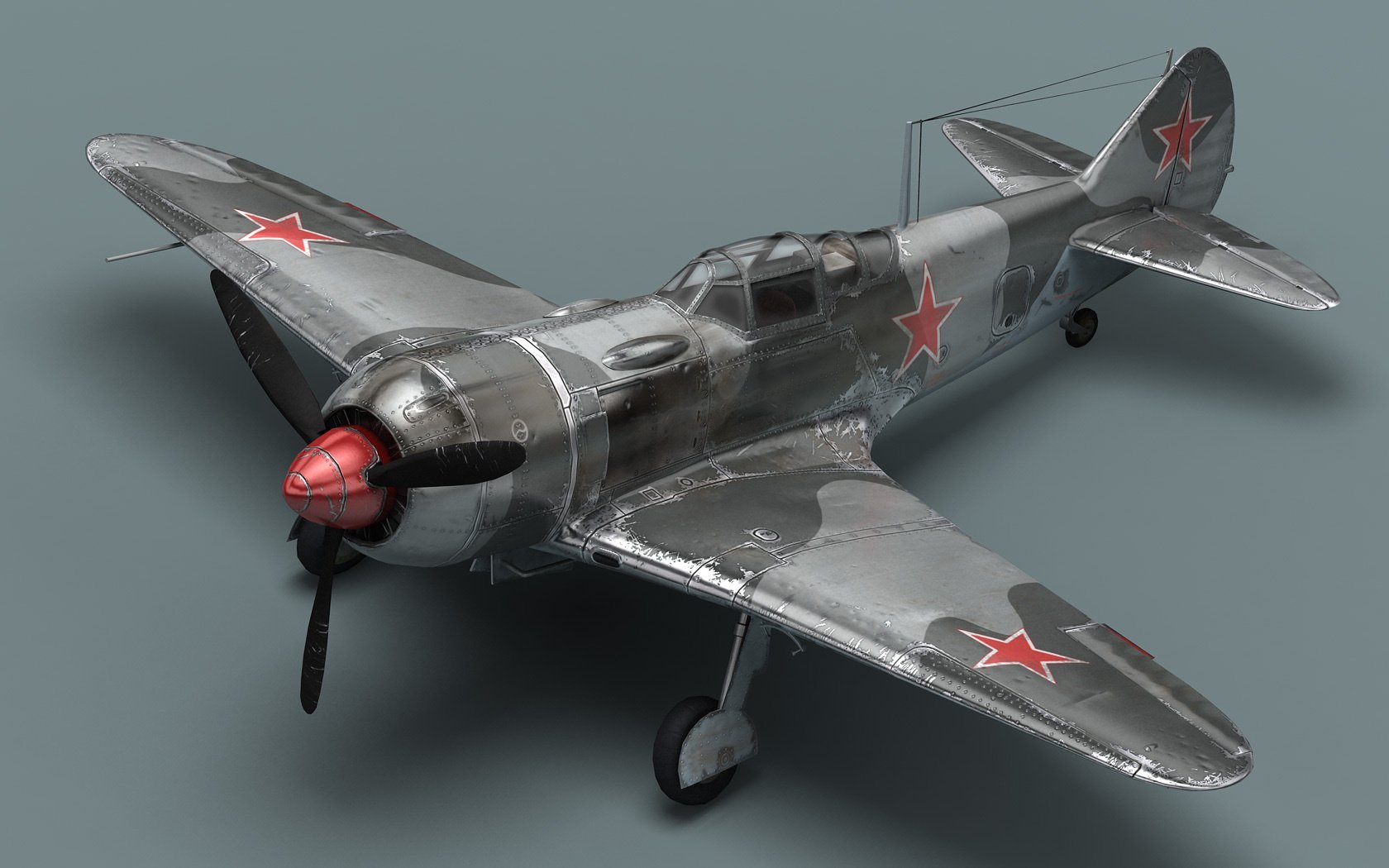 model soviet fighter la-7 the plane miniature aviation military equipment military aircraft air aircraft of the second world