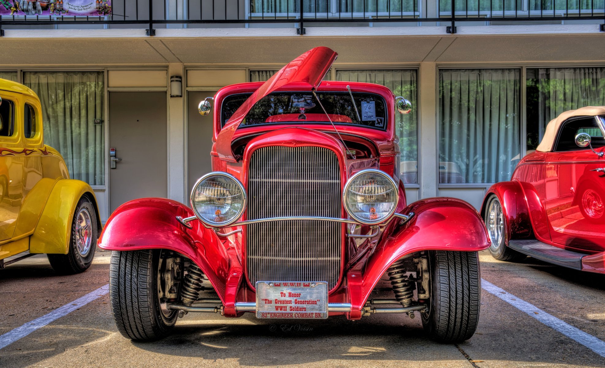 hdr ford coupé oldtimer estilo rojo