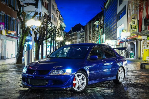 Urban Urbanism Nacht brillante mitsubishi Evolution