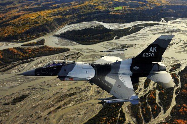 F15 patrolling above ground