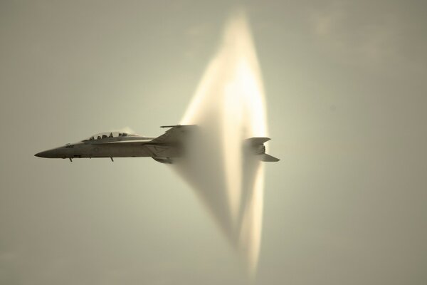 FA18 super hornet breaks the sound barrier