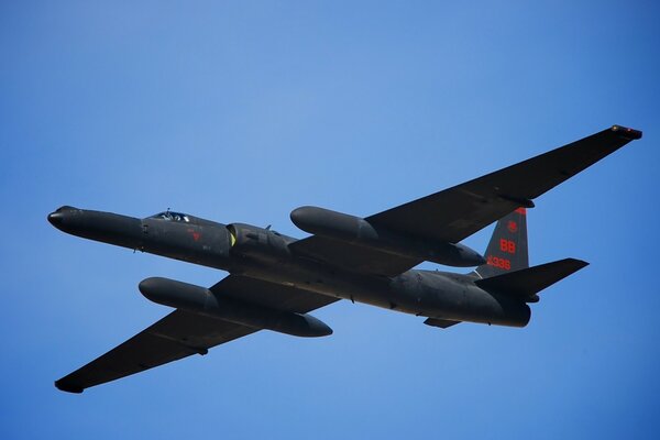 Avión conquista el cielo azul