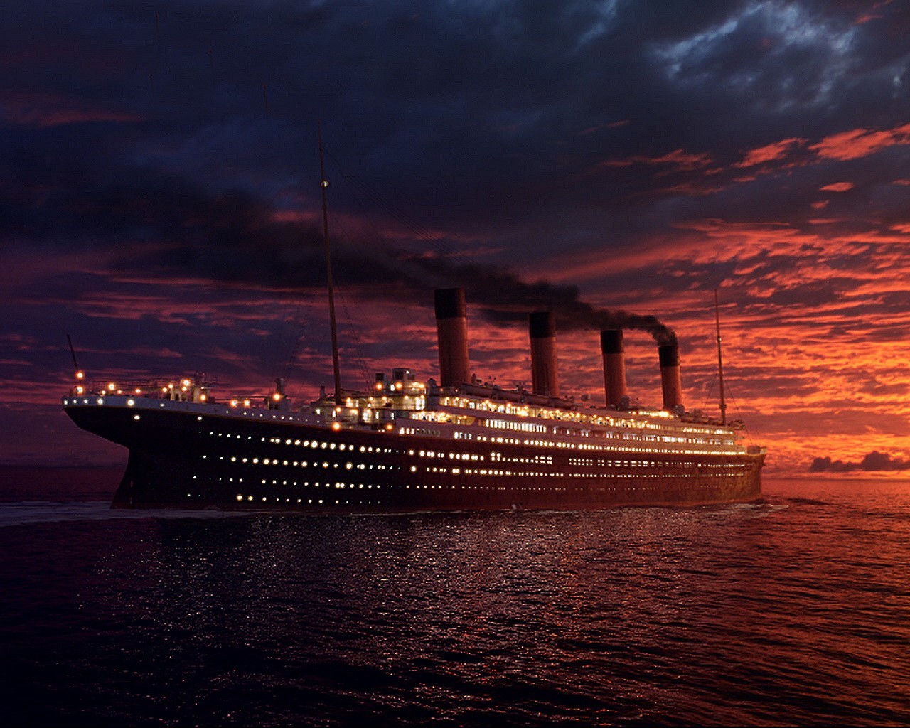 titanic schiff sonnenuntergang