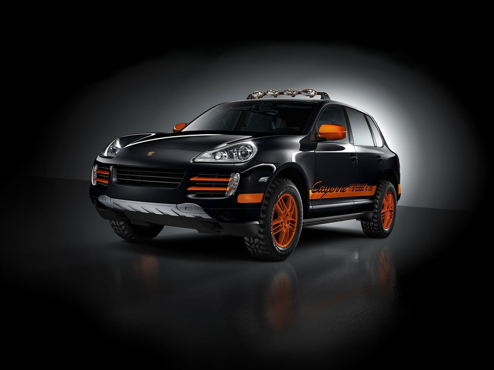 porsche tuning nero arancione