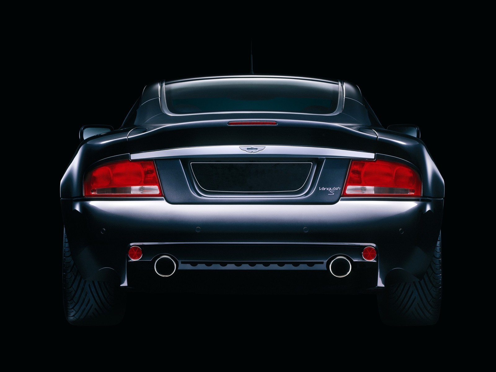 aston martin rear black background