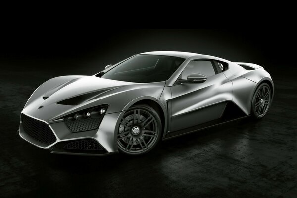 Voiture Zenvo ST1 sur fond noir