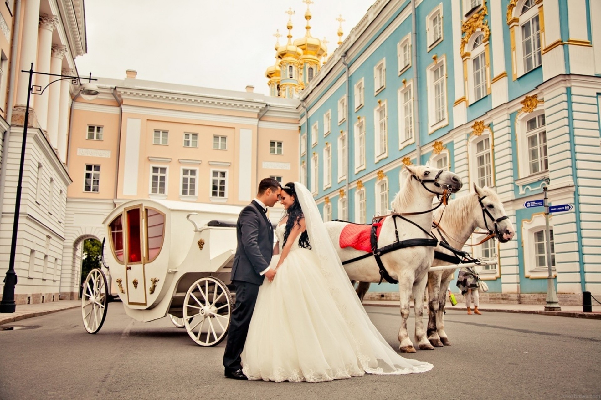 pareja amor estado de ánimo boda carruaje