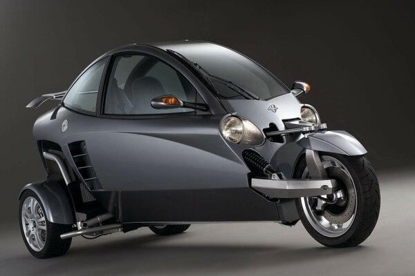 Hybrid car and motorcycle photo