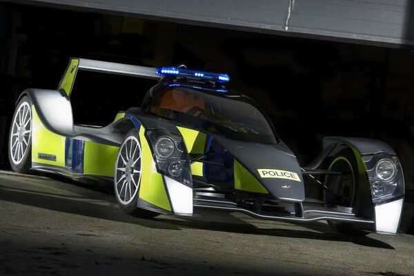 Racing car from the police for Formula 1