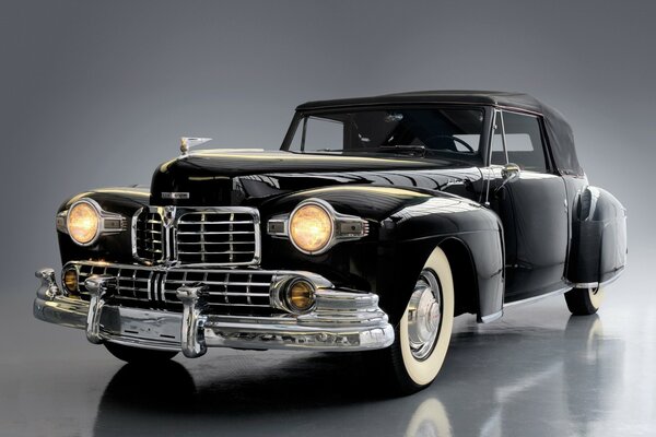 Photo wallpapers of Lincoln retro car in black