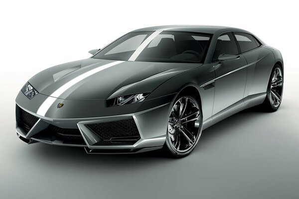 Concept car lamborghini estoque con striscia bianca