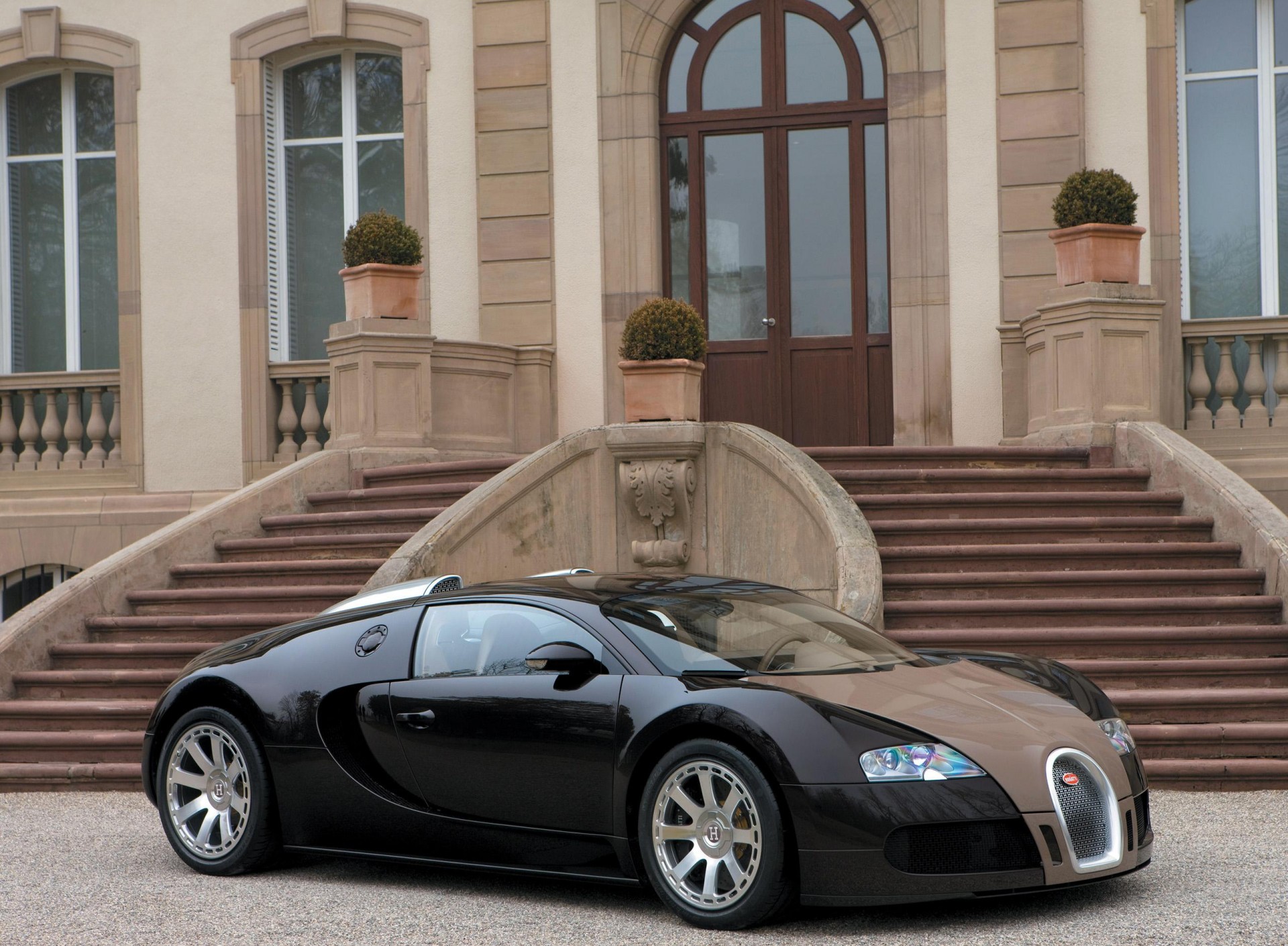 bugatti veyron escalones escalera grava