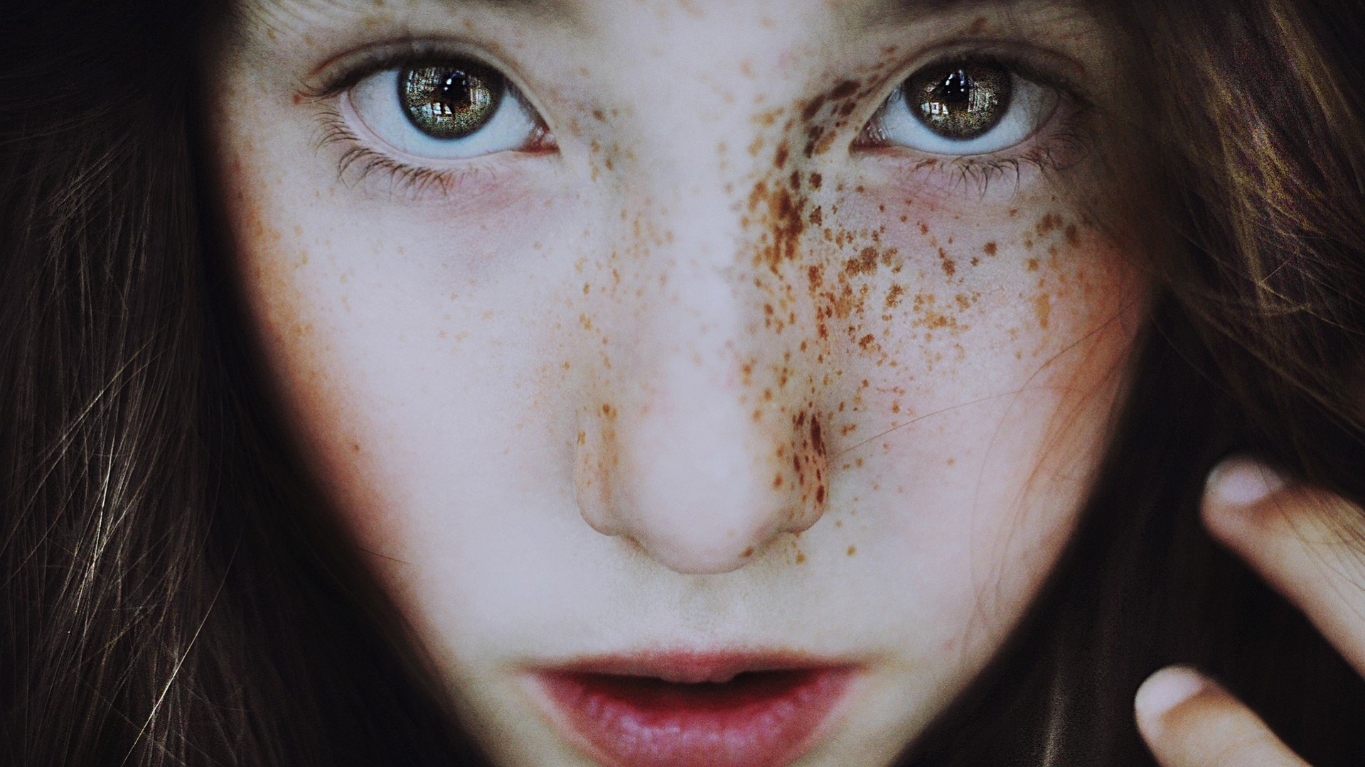 brunette a woman close up girl face