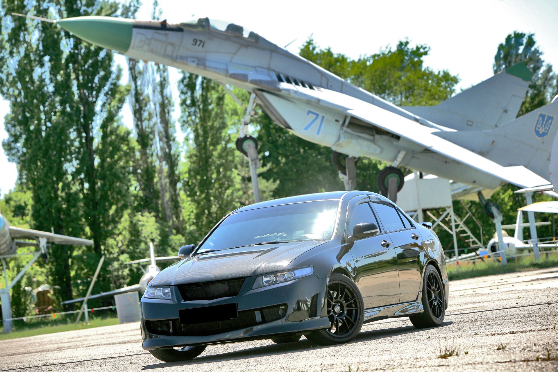 honda accord coche avión carretera