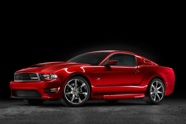 Photo red mustang saleen