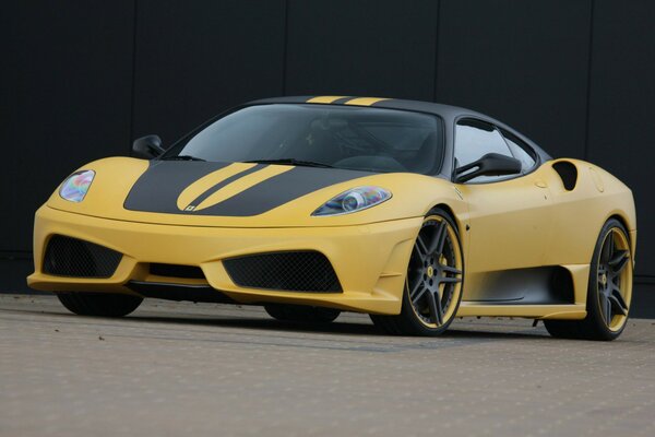 Ferrari car, f430 scuderia 747 edition. On the road