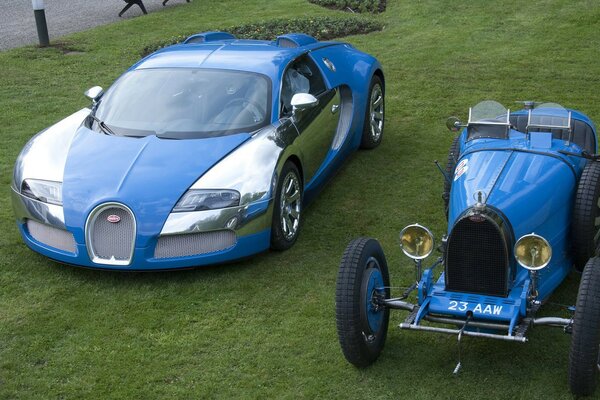 Retro mostra Bugatti sfondo del desktop