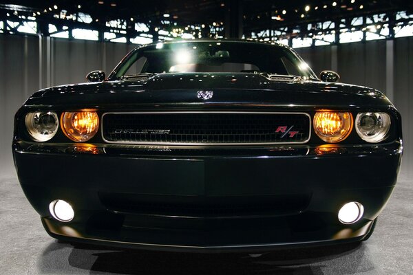 Black dodge challenger rt