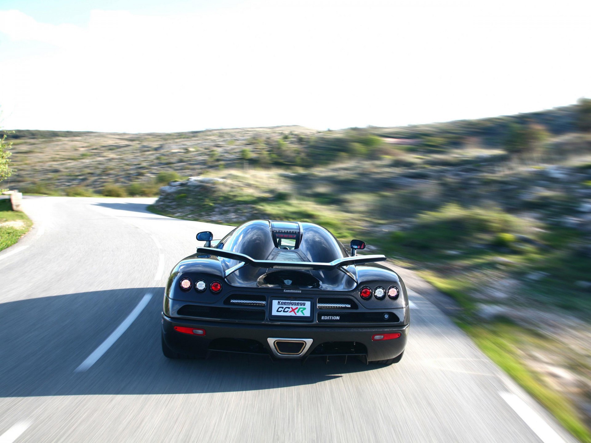 koenigsegg ccx road sky tree blur