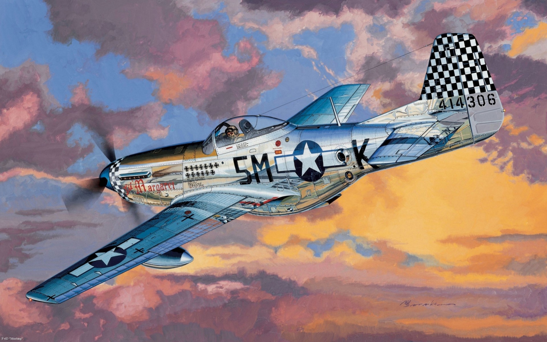 plane f-6d fighter mustang american