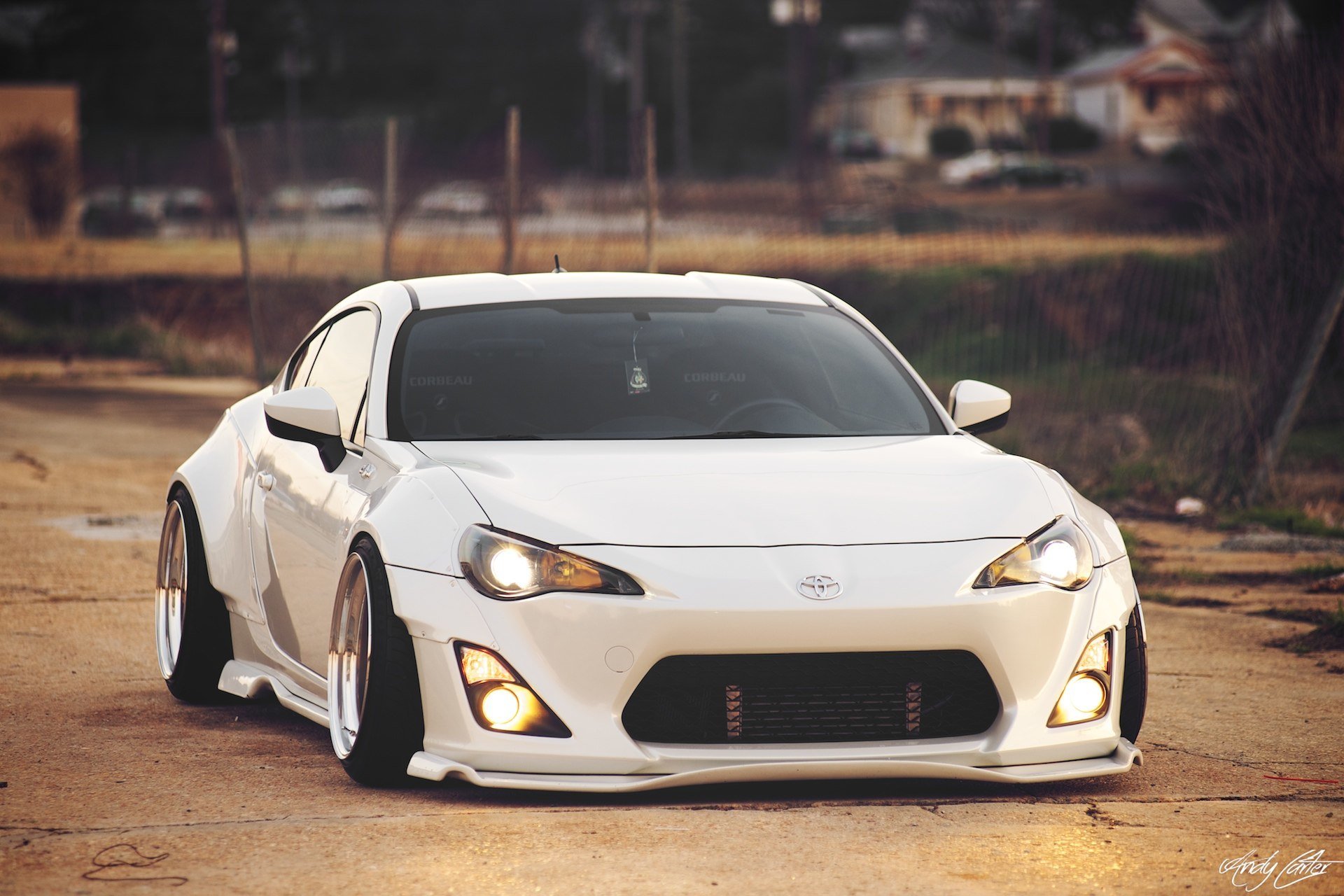 toyota gt86 scion fr-s subaru brz tuning white low stance jdm