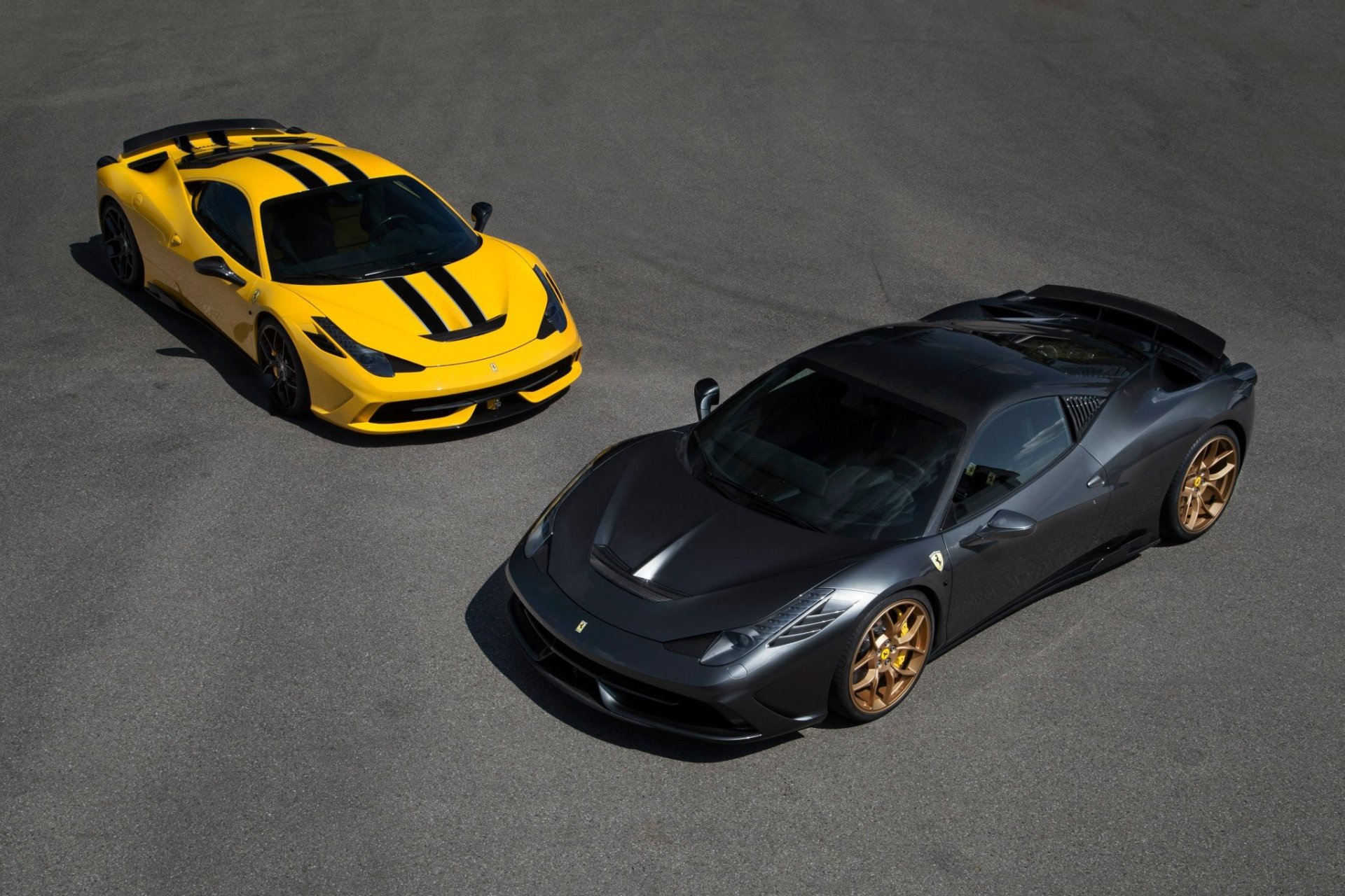 ferrari 458 speciale jaune gris ferarri rayures noires