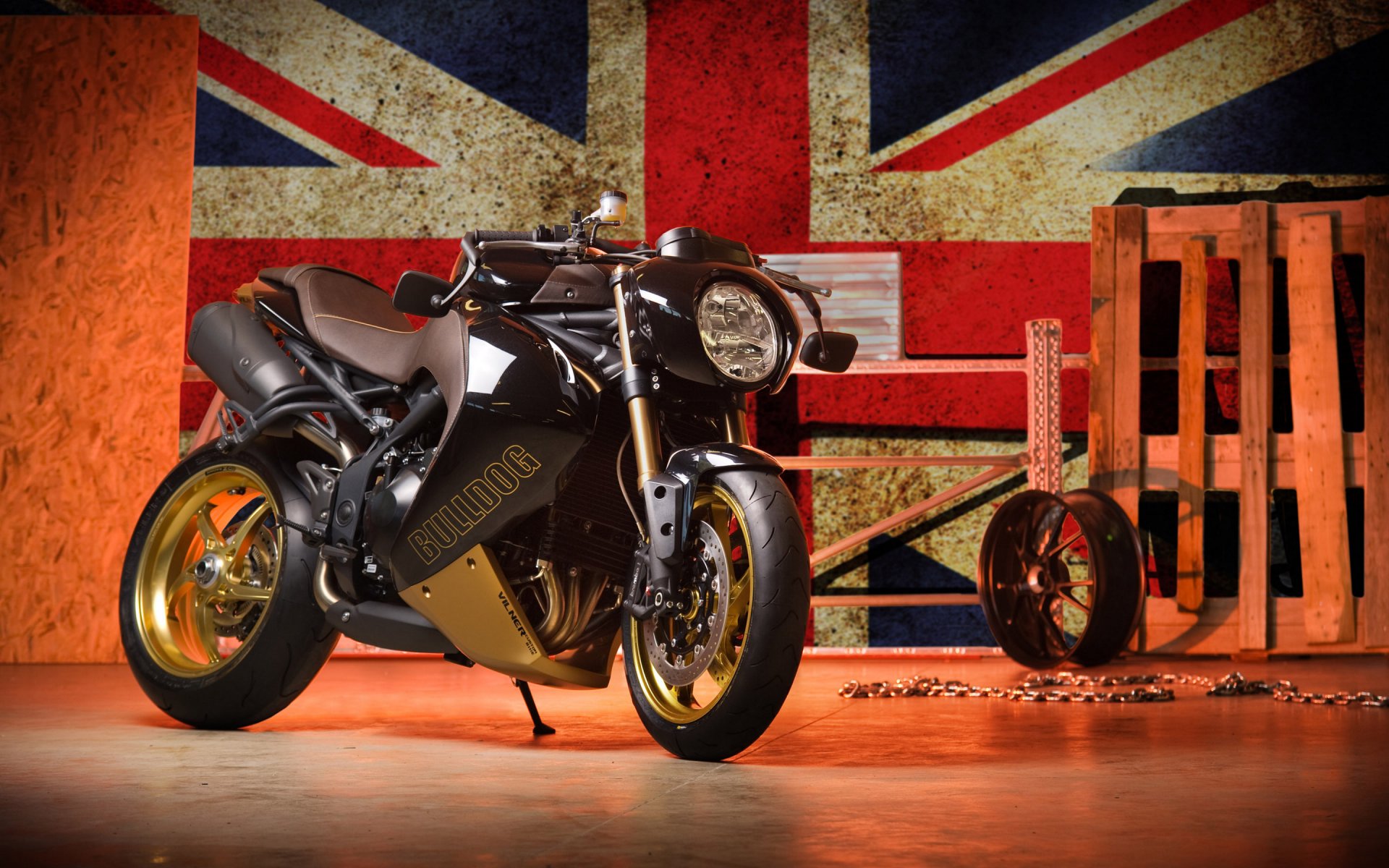 triumph speed triple bulldogge moto schwarz wilner