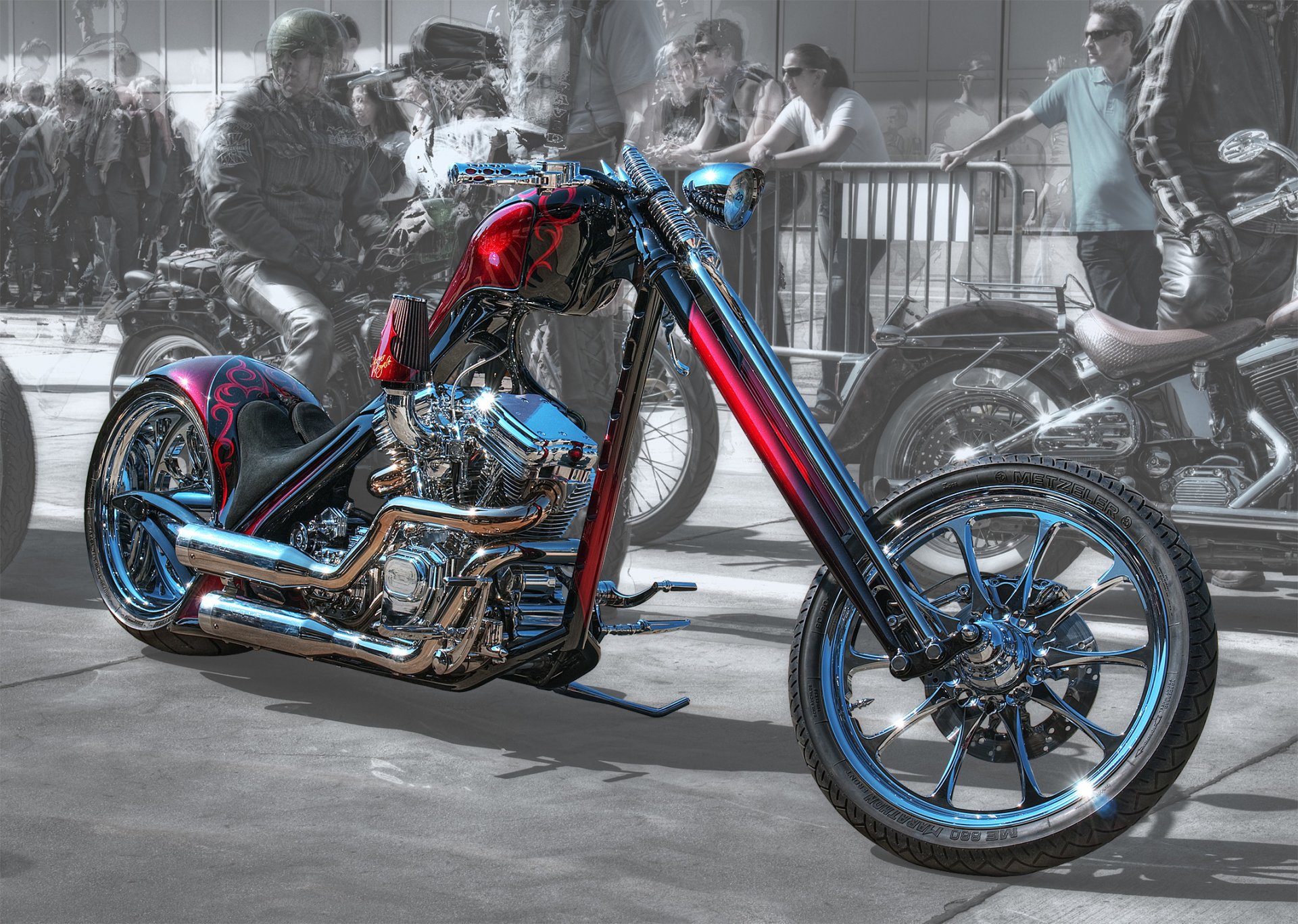 bike chopper motorcycle design shape hdr