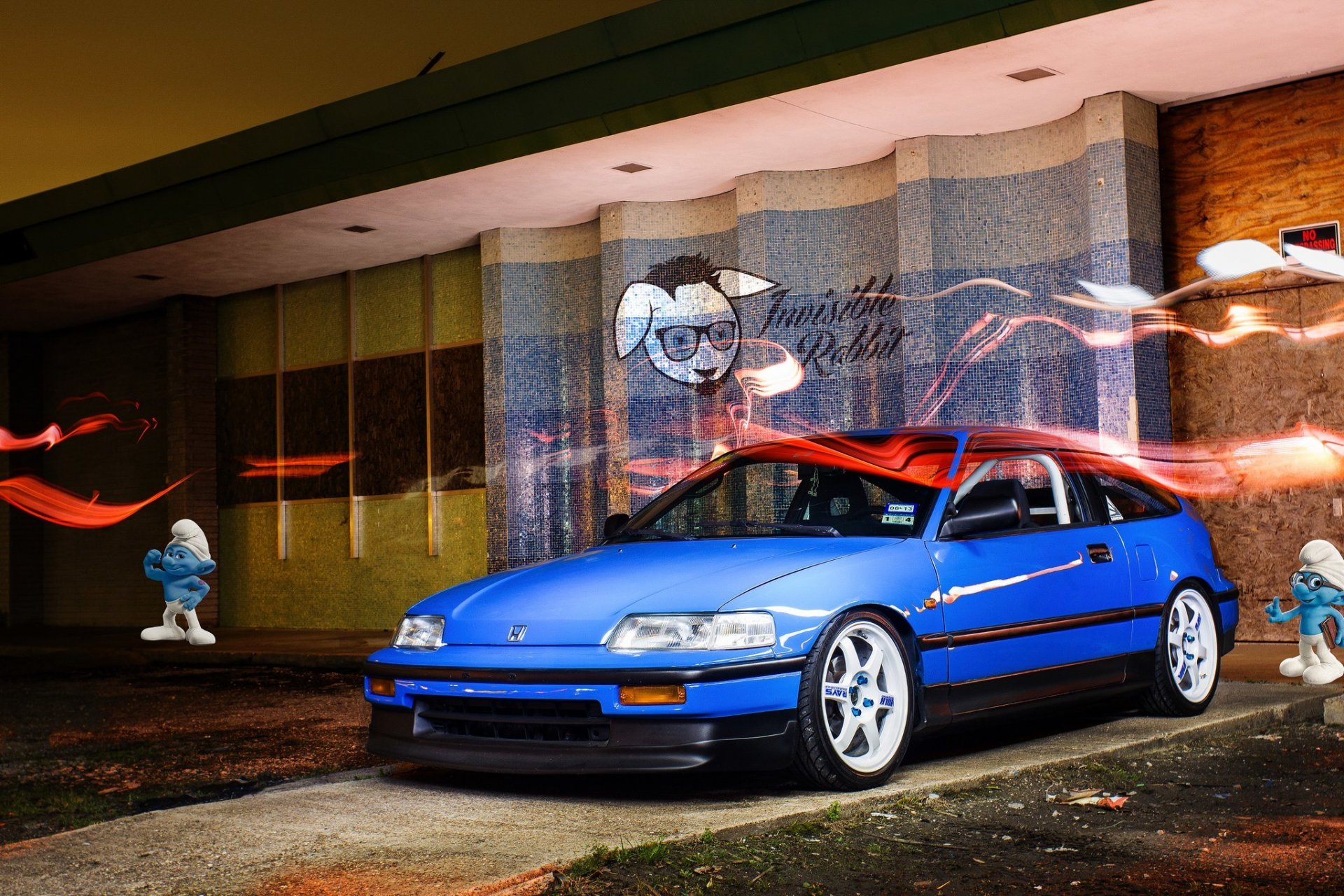 honda civic crx tuning sport bleu jdm japon faible position coupé honda