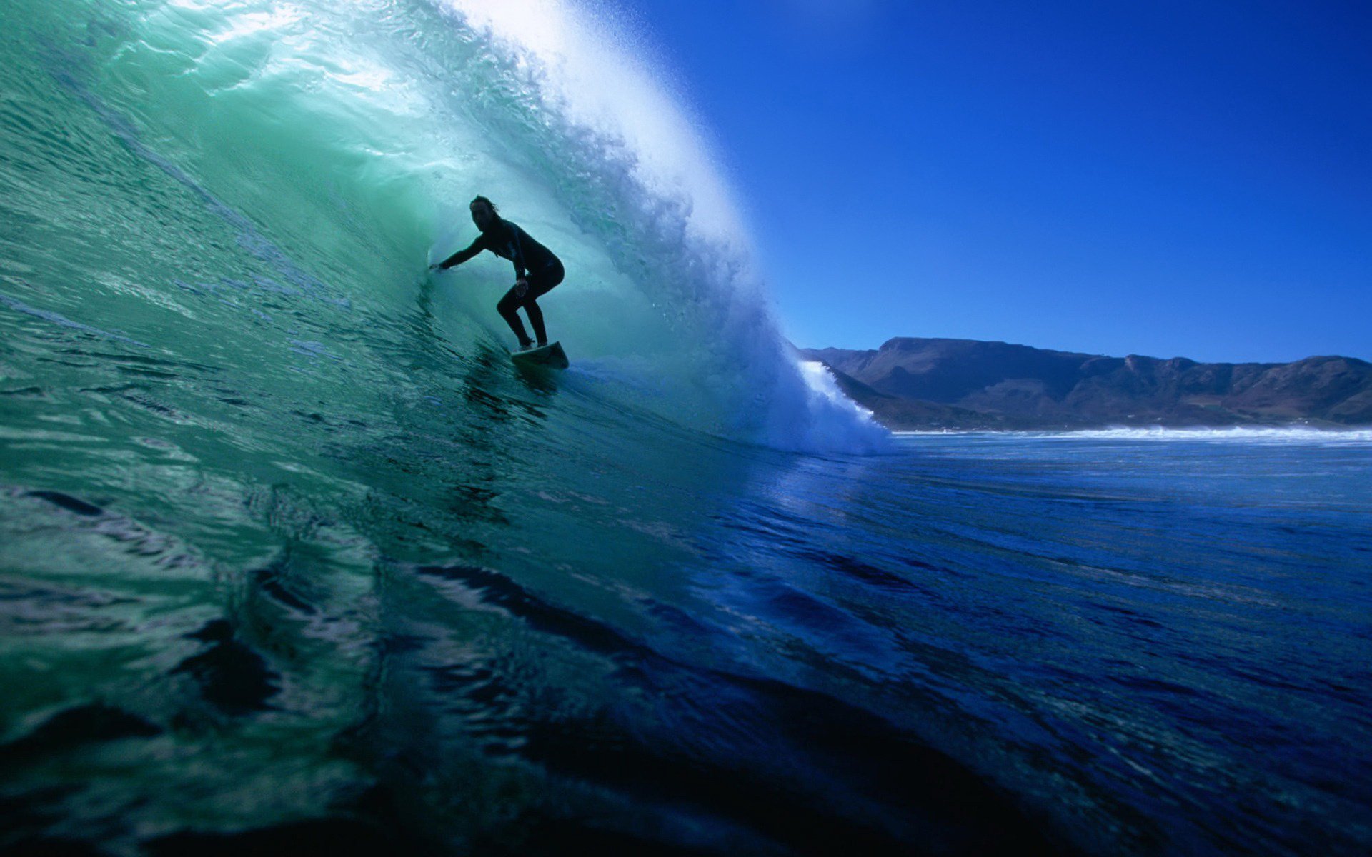 fala ocean sportowiec snowboard surfer woda morze góry niebo natura błękit plusk człowiek surfing surfer