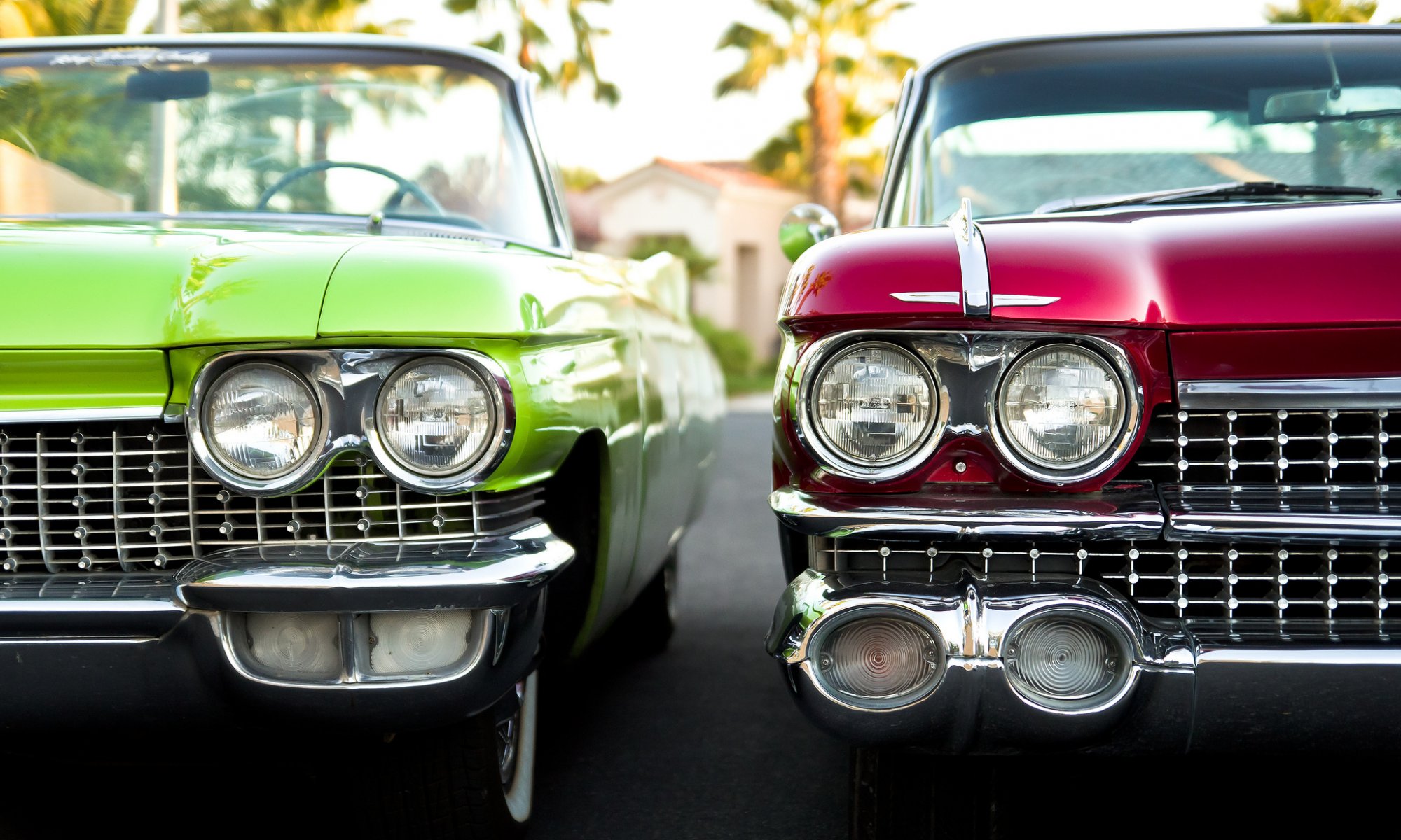 1959 1960 cadillac frente faros retro clásico