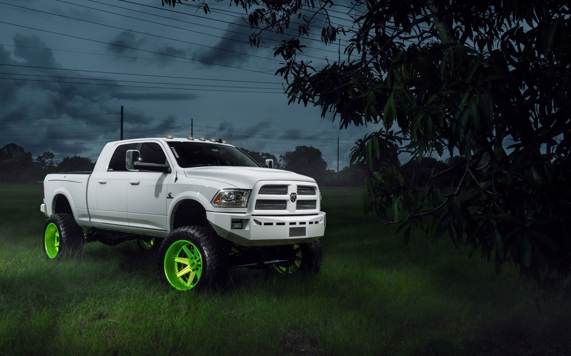 dodge ram car truck suv tuning white