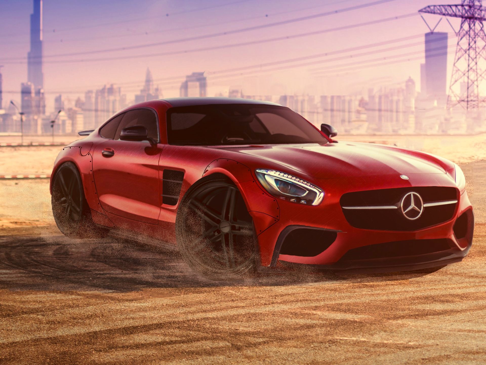 mercedes-benz amg gt s 2015 czerwony wolność spacer dubaj supersamochód przód