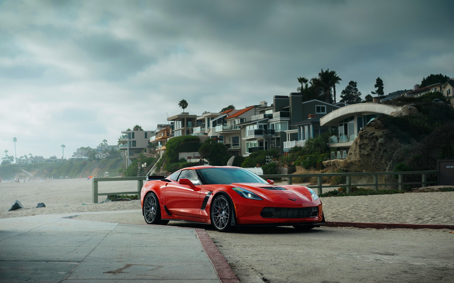 chevrolet corvette z06 samochód czerwone