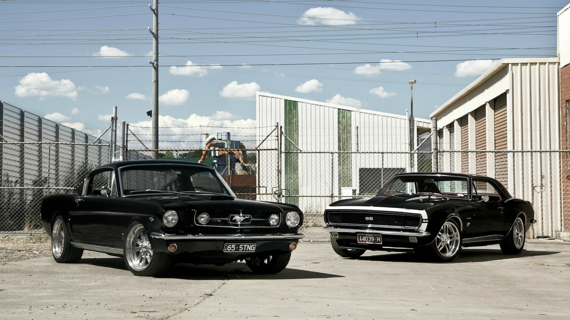 ford mustang chevrolet camaro ss schwarz tuning muskeln macht